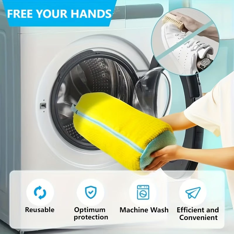 Laundry Bags for Shoes – Washing Machine Shoe Wash Bag with Zipper Closure & Protective Interior