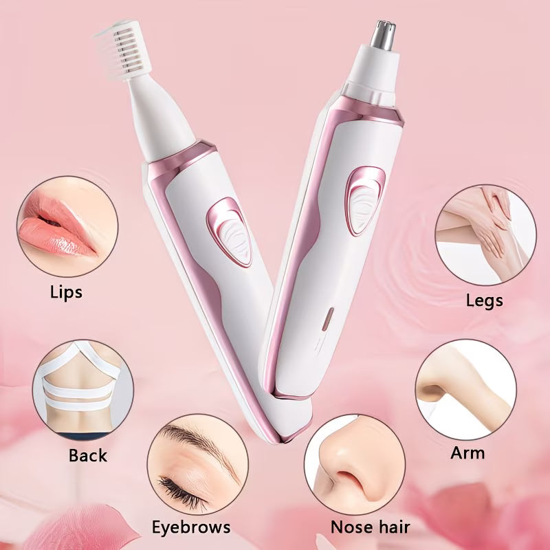 Women Razor – Rechargeable Electric Shaver for Face, Legs, Underarms & Bikini Trimming (Painless Grooming Kit)