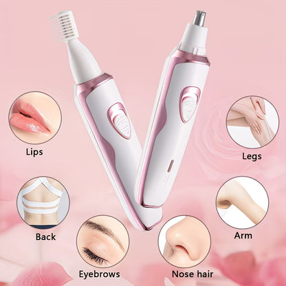 Women Razor – Rechargeable Electric Shaver for Face, Legs, Underarms & Bikini Trimming (Painless Grooming Kit)