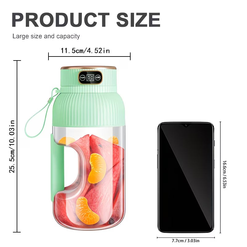 Portable Juicer – 10-Blade USB Rechargeable Juicer Machine for Fresh Fruit Juicer & Smoothies