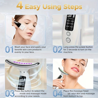 Face Massager – Rechargeable Neck & Facial Skincare Device with 7 Modes for Skincare Routine