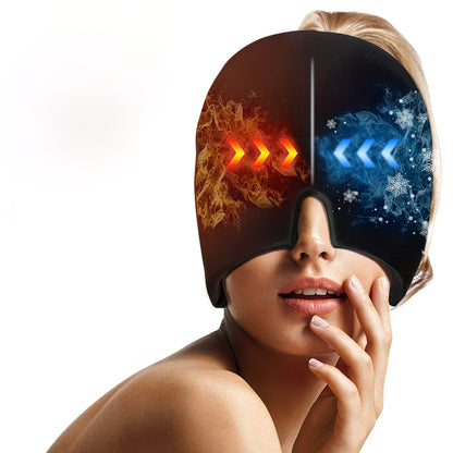 Cooling Gel Headband – Reusable Headache Cap, Migraine Cap & Ice Gel Face Mask for Instant Relief