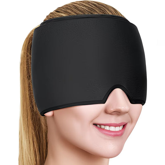 Cooling Gel Headband – Reusable Headache Cap, Migraine Cap & Ice Gel Face Mask for Instant Relief