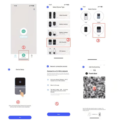 Smart Doorlock – Wireless Smart WiFi Video Doorbell with Built-in Battery, 2-Way Audio & Night Vision