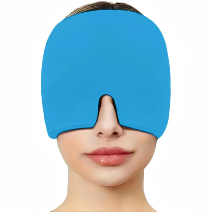 Cooling Gel Headband – Reusable Headache Cap, Migraine Cap & Ice Gel Face Mask for Instant Relief