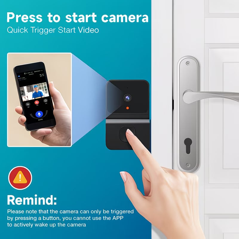 Smart Doorlock – Wireless Smart WiFi Video Doorbell with Built-in Battery, 2-Way Audio & Night Vision