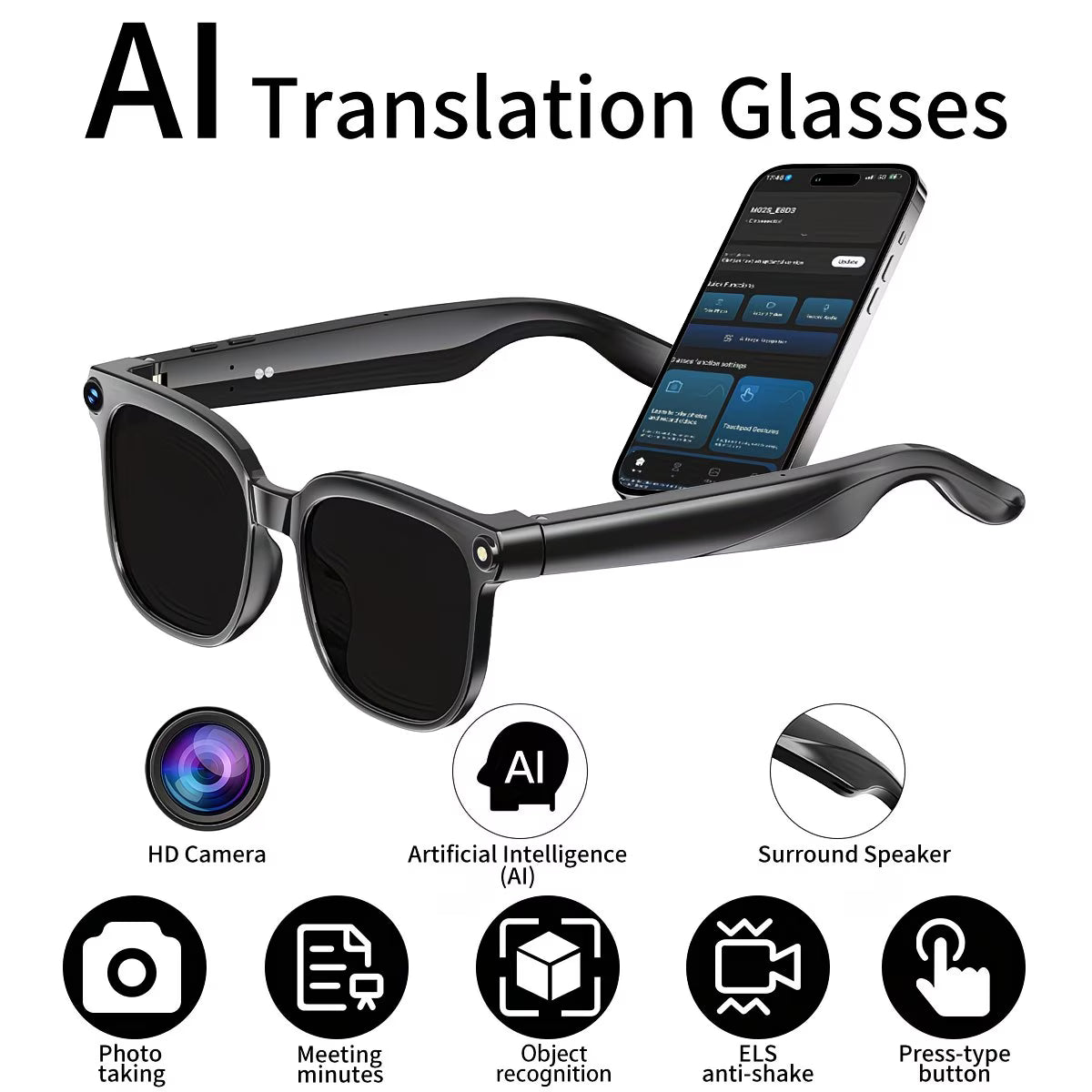 Smart Glasses – 1080P HD AR & AI Smart Goggles