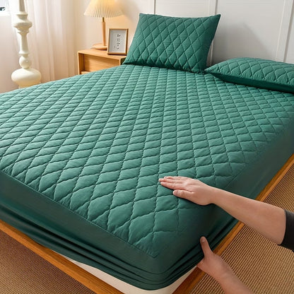 Bed Cover – Luxury Waterproof Quilted Mattress Protector Fitted Sheet for Single & Double Beds