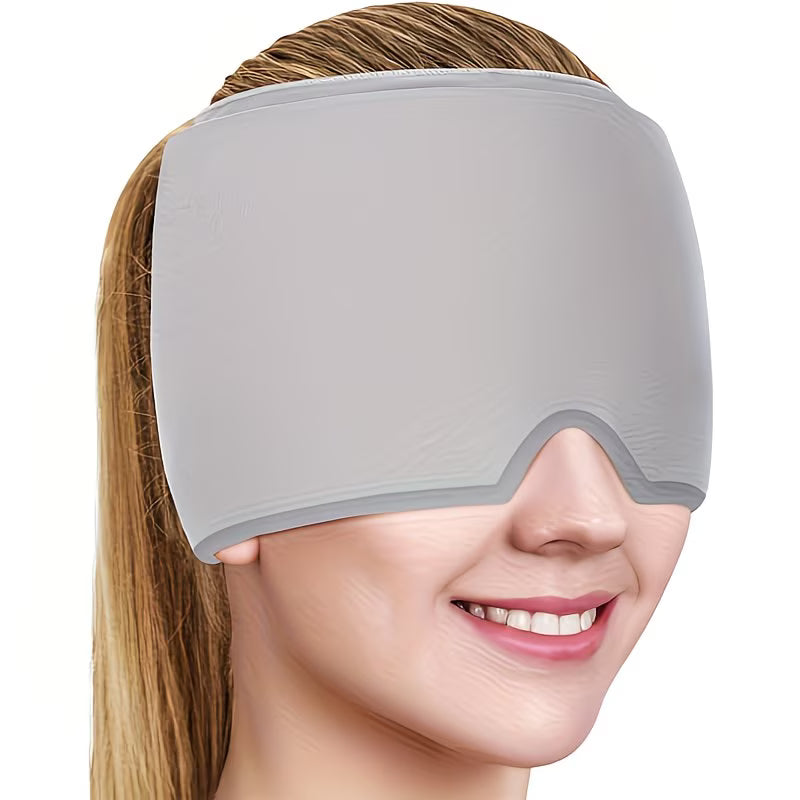 Cooling Gel Headband – Reusable Headache Cap, Migraine Cap & Ice Gel Face Mask for Instant Relief