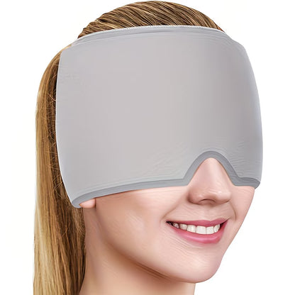 Cooling Gel Headband – Reusable Headache Cap, Migraine Cap & Ice Gel Face Mask for Instant Relief