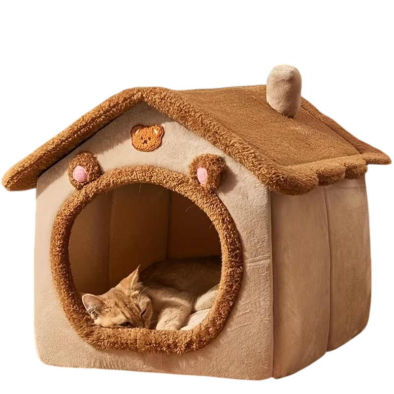 Cat House – Winter Warm Pet House for Cats, Soft & Removable Washable Pet House
