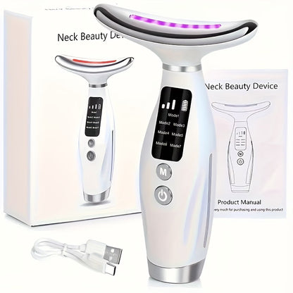 Face Massager – Rechargeable Neck & Facial Skincare Device with 7 Modes for Skincare Routine