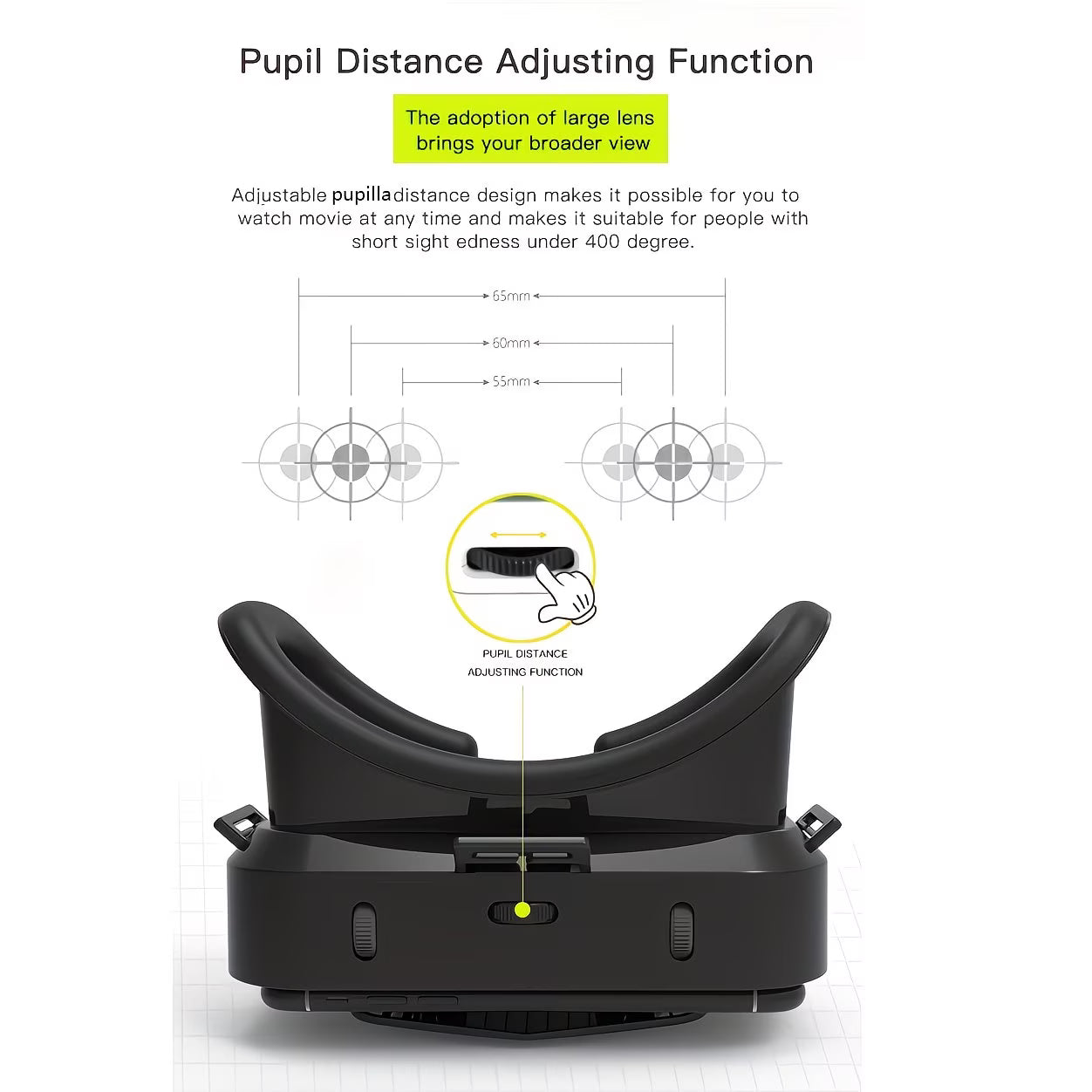 3D VR Headset – Smart Virtual Reality Glasses for Immersive Video Games