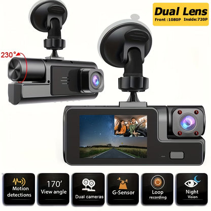 Dash Cam for Car – Dual Lens Car Camera 1080P Front & Inside Dash Cam with Night Vision