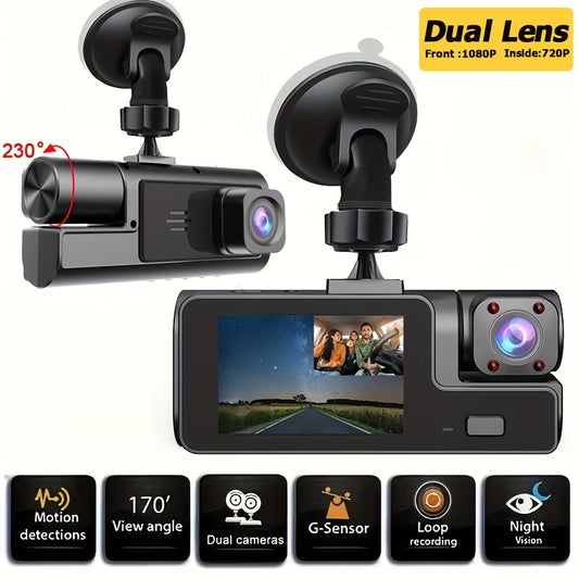 Dash Cam for Car – Dual Lens Car Camera 1080P Front & Inside Dash Cam with Night Vision