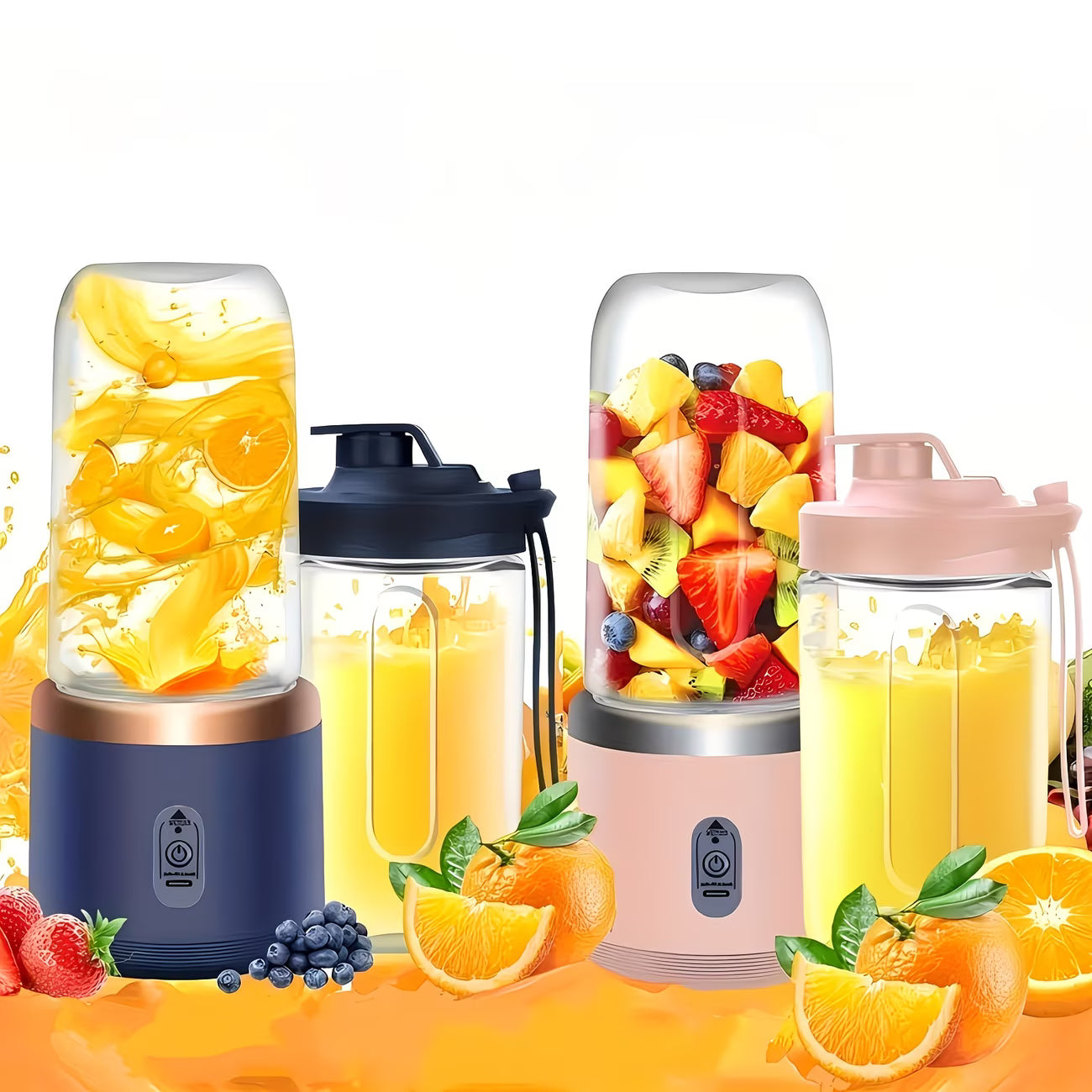 Juicer – Portable USB Six-Blade Fruit Juicer