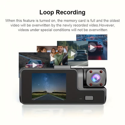 Dash Cam for Car – Dual Lens Car Camera 1080P Front & Inside Dash Cam with Night Vision