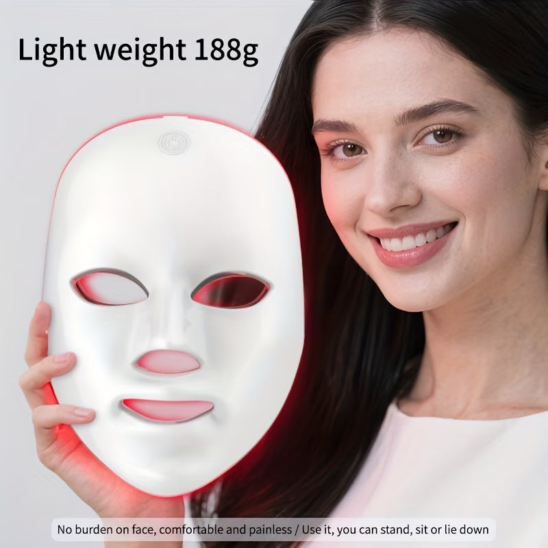 Face Massager – 7 Color LED Facial Mask Device for Skincare Routine & Home Spa Care