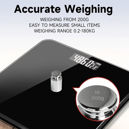 Digital Weight Machine – High-Precision Weighing Scale with LED Display & Glass Platform