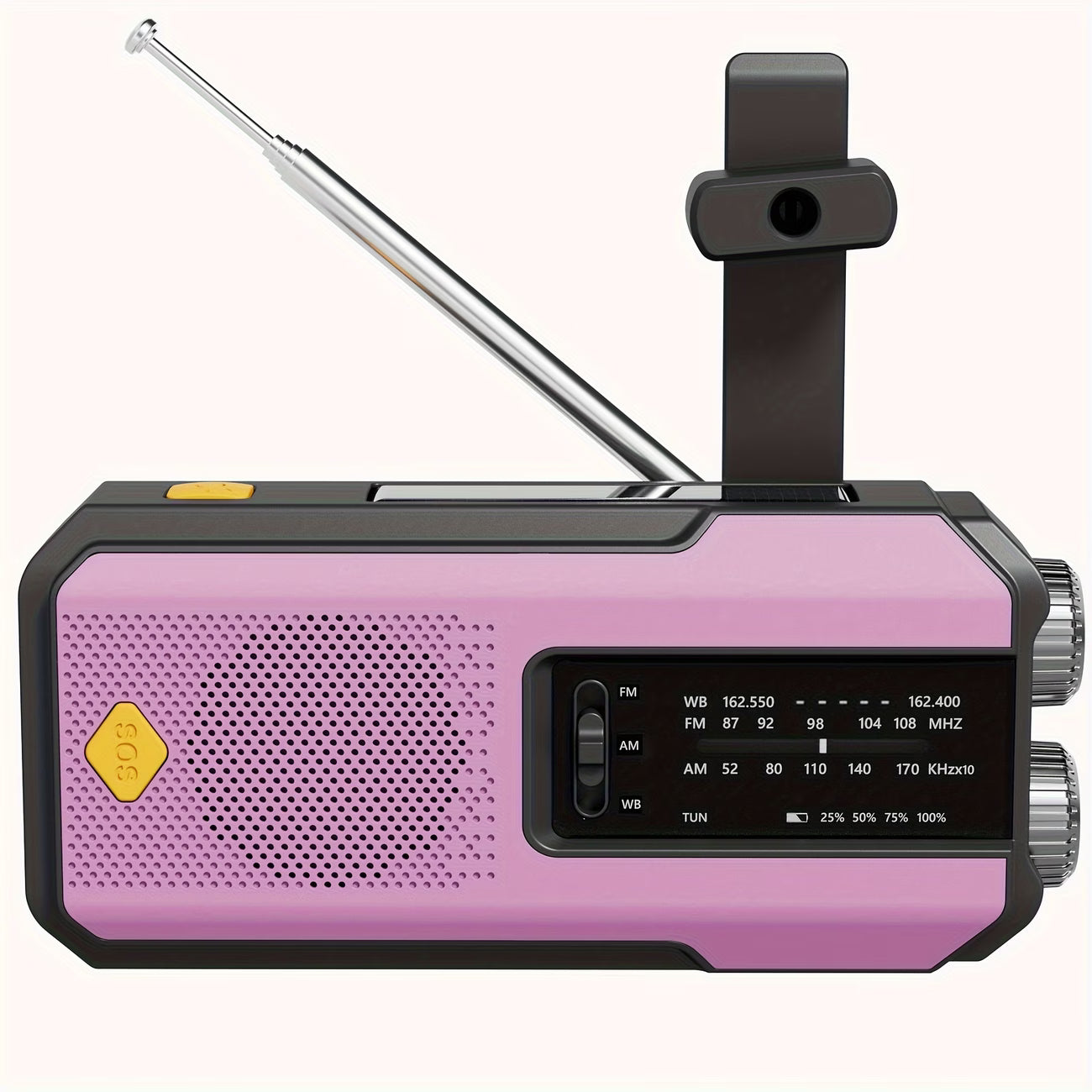Radio – Daykit Portable FM Radio with Solar Power, Hand Crank & Emergency Power Bank