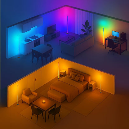 LED Light – Smart RGBICB Floor Lamp with App & Remote Control | Modern Ambient Lighting for Home & Gaming Decor
