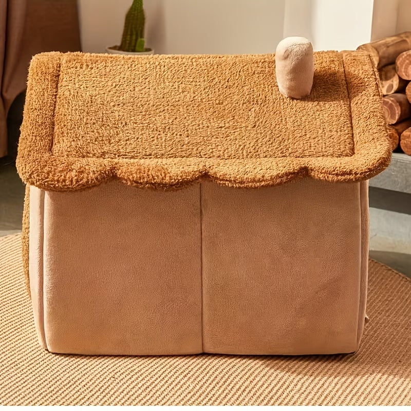 Cat House – Winter Warm Pet House for Cats, Soft & Removable Washable Pet House