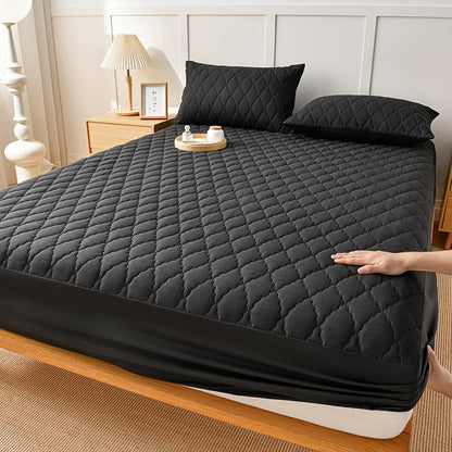 Bed Cover – Luxury Waterproof Quilted Mattress Protector Fitted Sheet for Single & Double Beds