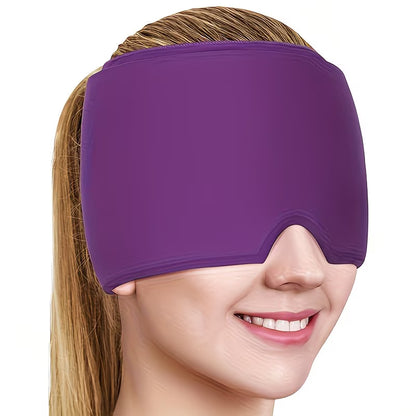 Cooling Gel Headband – Reusable Headache Cap, Migraine Cap & Ice Gel Face Mask for Instant Relief