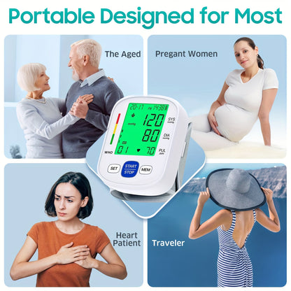 Blood Pressure Monitor – BSX322 Wrist Blood Pressure Machine with Dual User & 99 Memory