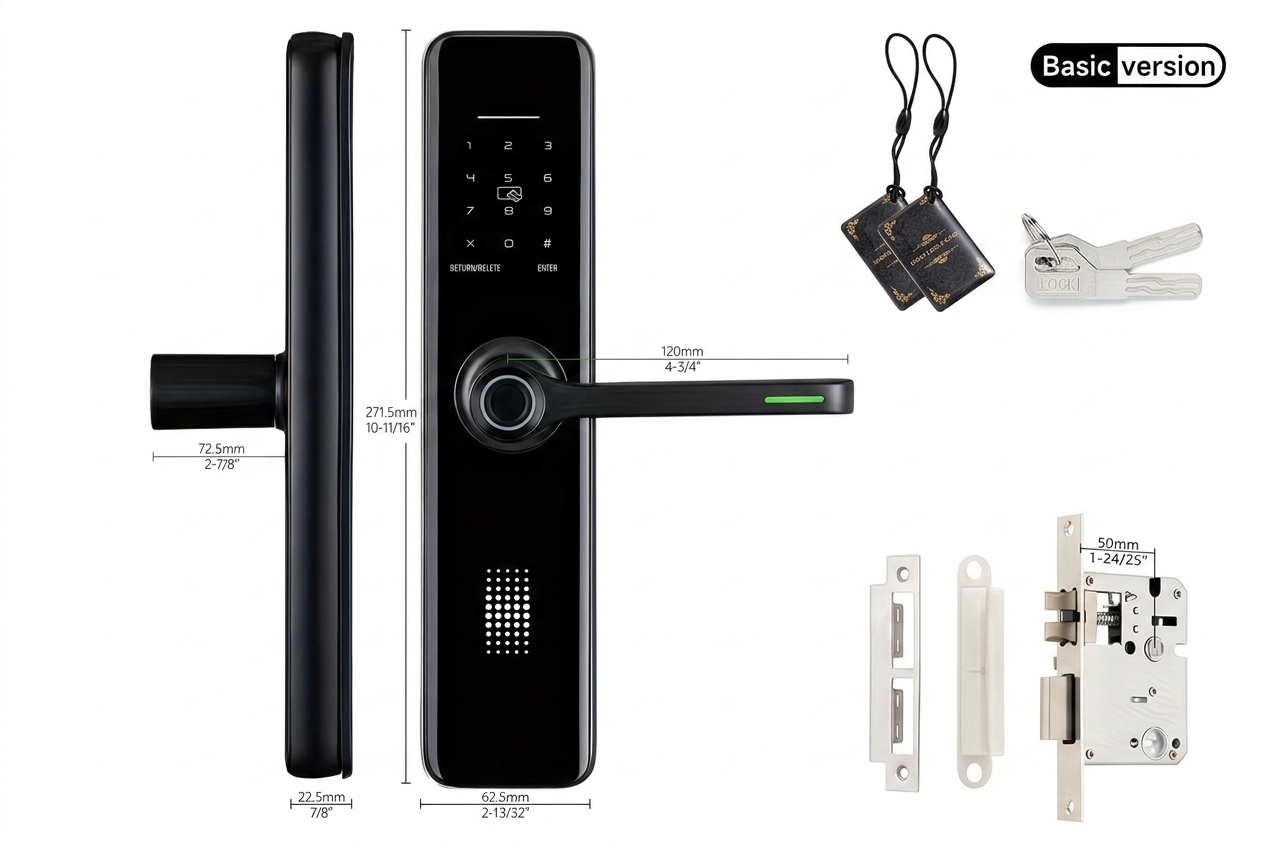 Smart Doorlock – Home Electronic Digital Biometric Fingerprint Door Lock with App & Keypad