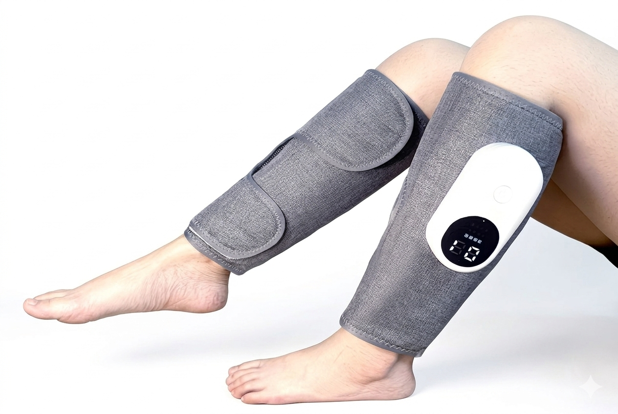 Electric Leg Massager – Rechargeable Foot & Leg Massager with Air Compression & Heating