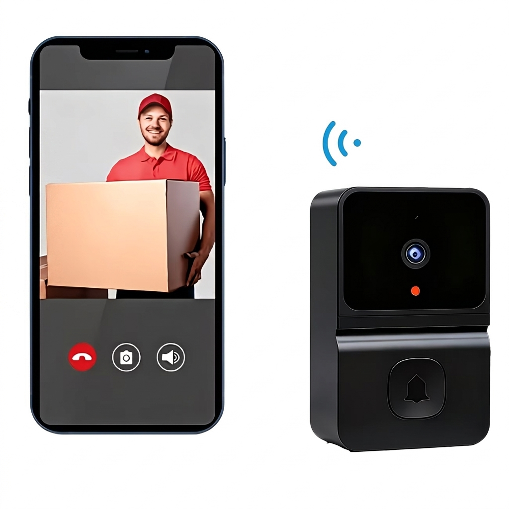 Smart Doorlock – Wireless Smart WiFi Video Doorbell with Built-in Battery, 2-Way Audio & Night Vision