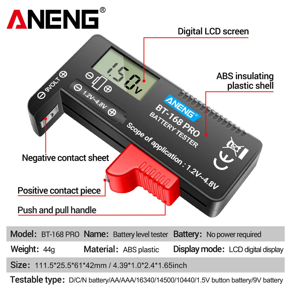 Battery Tester – Universal Digital Battery Tester