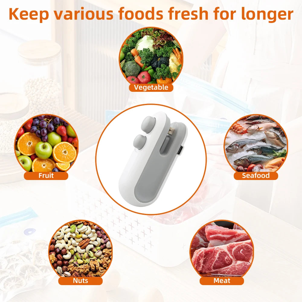 Vacuum Sealer – Mini Handheld Food Package Sealer