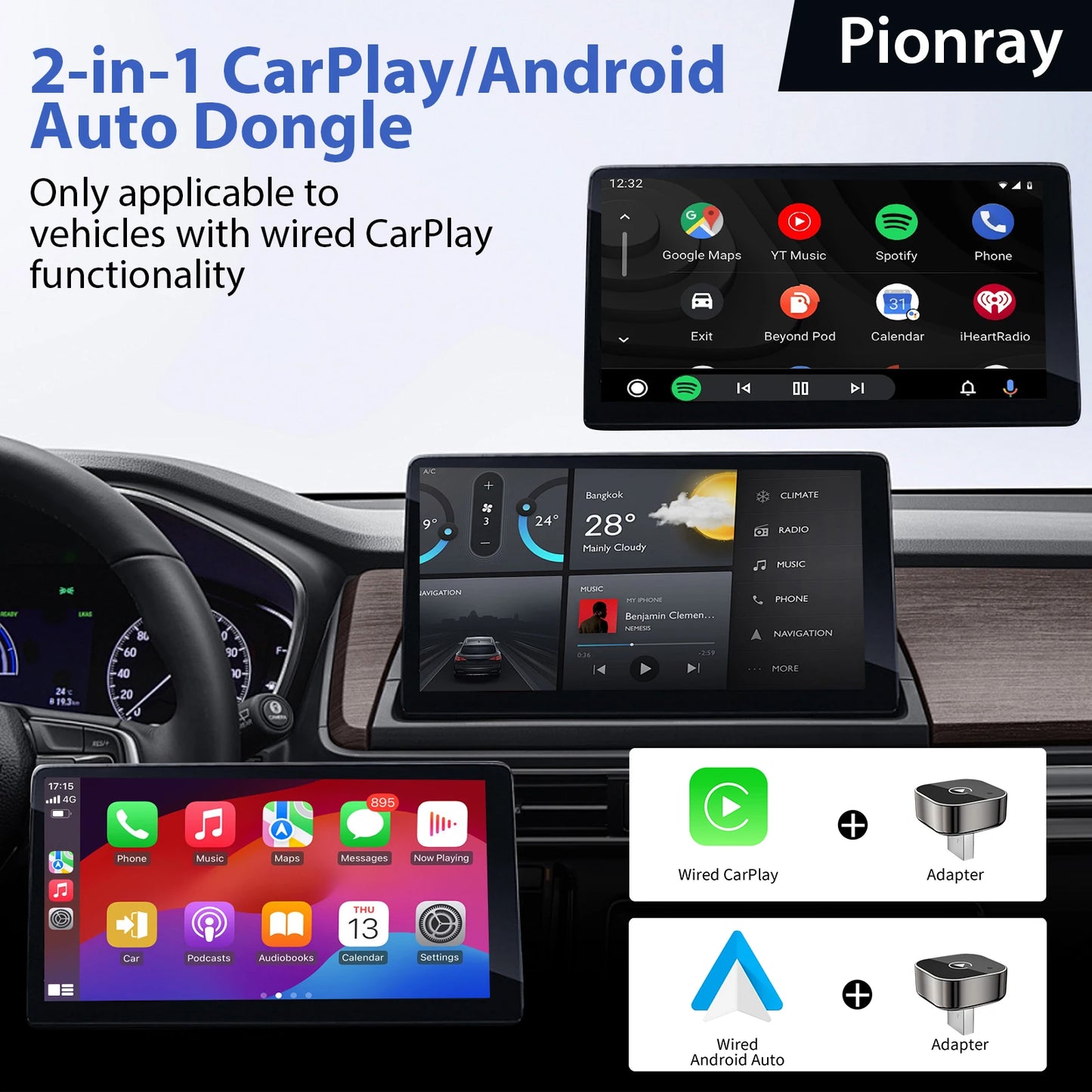 CarPlay Adapter – Wireless CarPlay & Android Auto