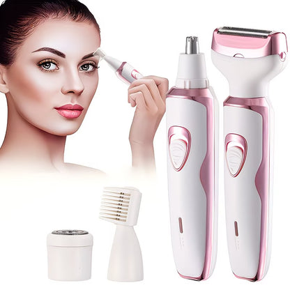 Women Razor – Rechargeable Electric Shaver for Face, Legs, Underarms & Bikini Trimming (Painless Grooming Kit)