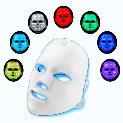Face Massager – 7 Color LED Facial Mask Device for Skincare Routine & Home Spa Care