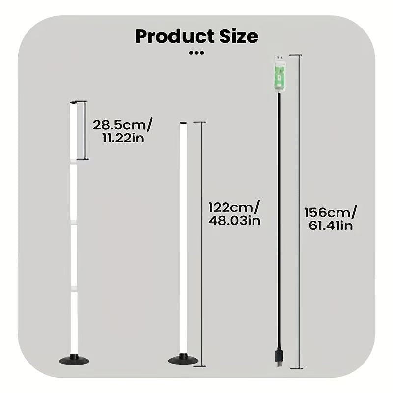 LED Light – Smart RGBICB Floor Lamp with App & Remote Control | Modern Ambient Lighting for Home & Gaming Decor