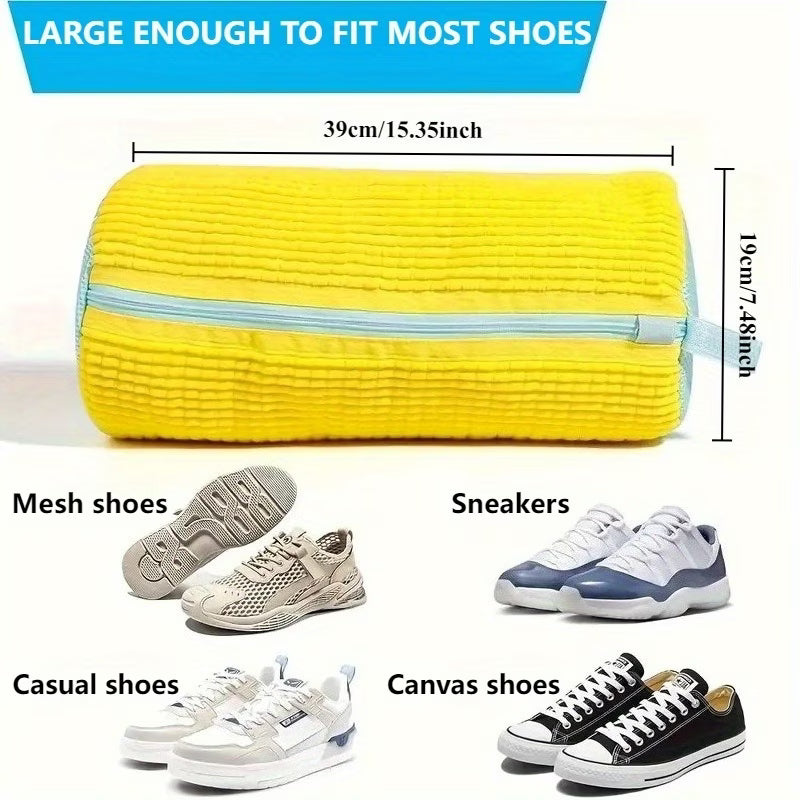 Laundry Bags for Shoes – Washing Machine Shoe Wash Bag with Zipper Closure & Protective Interior