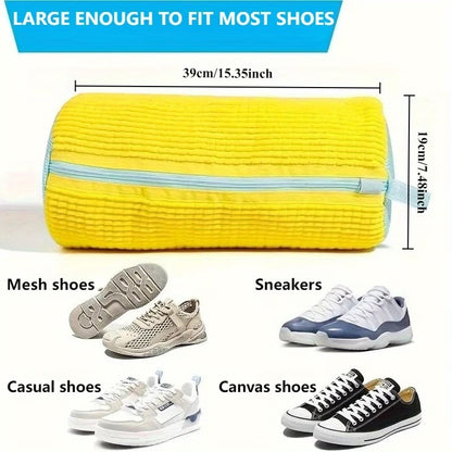 Laundry Bags for Shoes – Washing Machine Shoe Wash Bag with Zipper Closure & Protective Interior