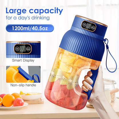 Portable Juicer – 10-Blade USB Rechargeable Juicer Machine for Fresh Fruit Juicer & Smoothies