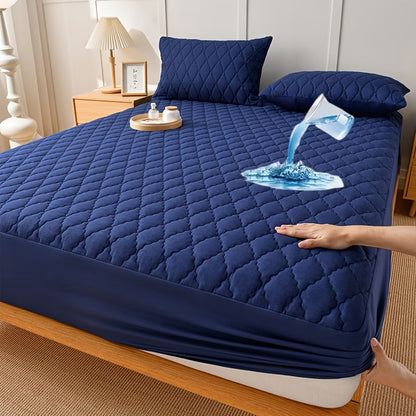 Bed Cover – Luxury Waterproof Quilted Mattress Protector Fitted Sheet for Single & Double Beds
