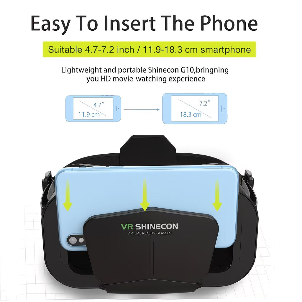 3D VR Headset – Smart Virtual Reality Glasses for Immersive Video Games