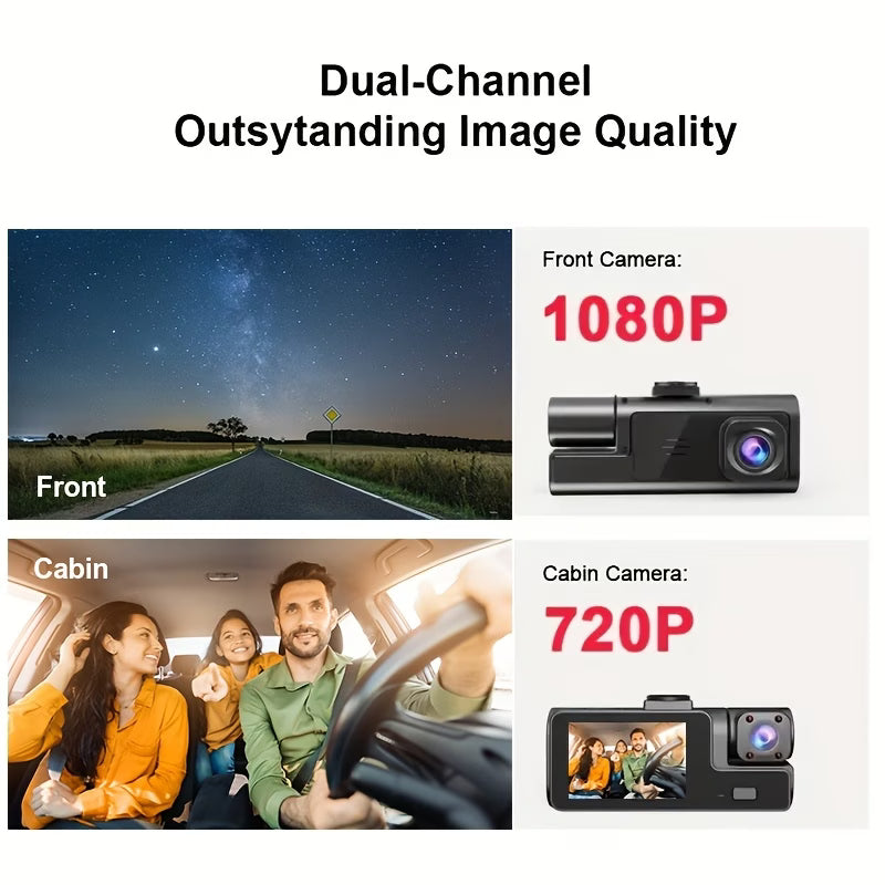 Dash Cam for Car – Dual Lens Car Camera 1080P Front & Inside Dash Cam with Night Vision