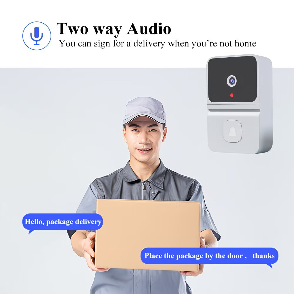 Smart Doorlock – Wireless Smart WiFi Video Doorbell with Built-in Battery, 2-Way Audio & Night Vision