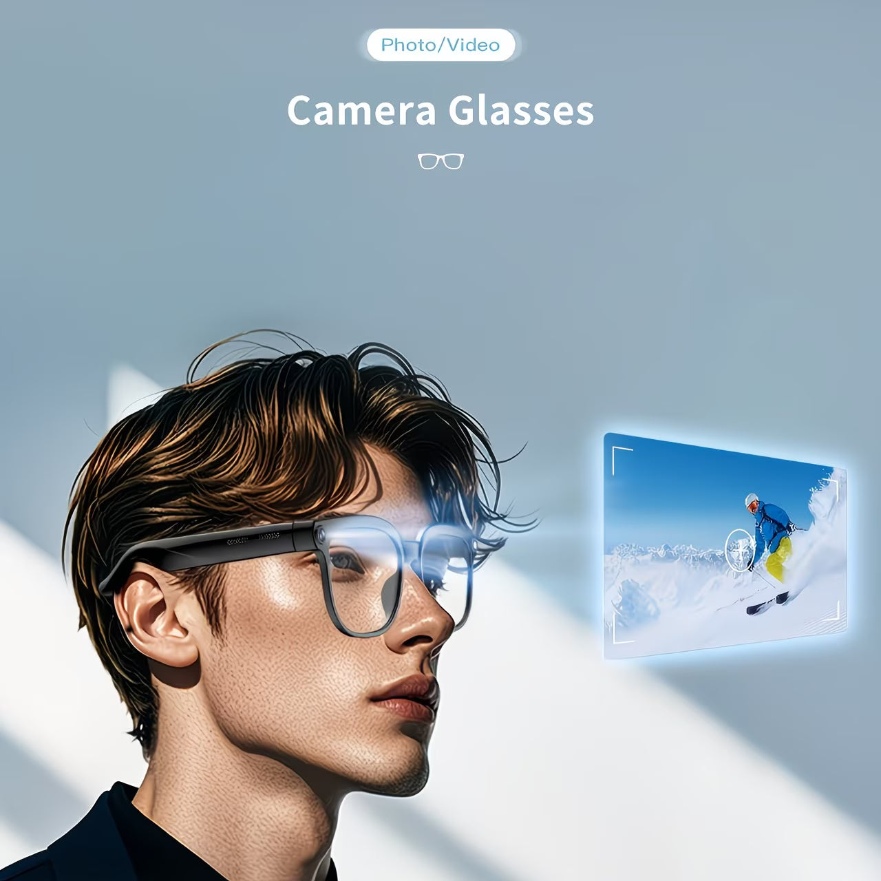 Smart Glasses – 1080P HD Video Recording Smart Goggles with AR & AI Assistant