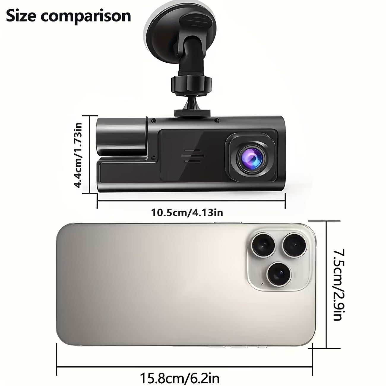Dash Cam for Car – Dual Lens Car Camera 1080P Front & Inside Dash Cam with Night Vision