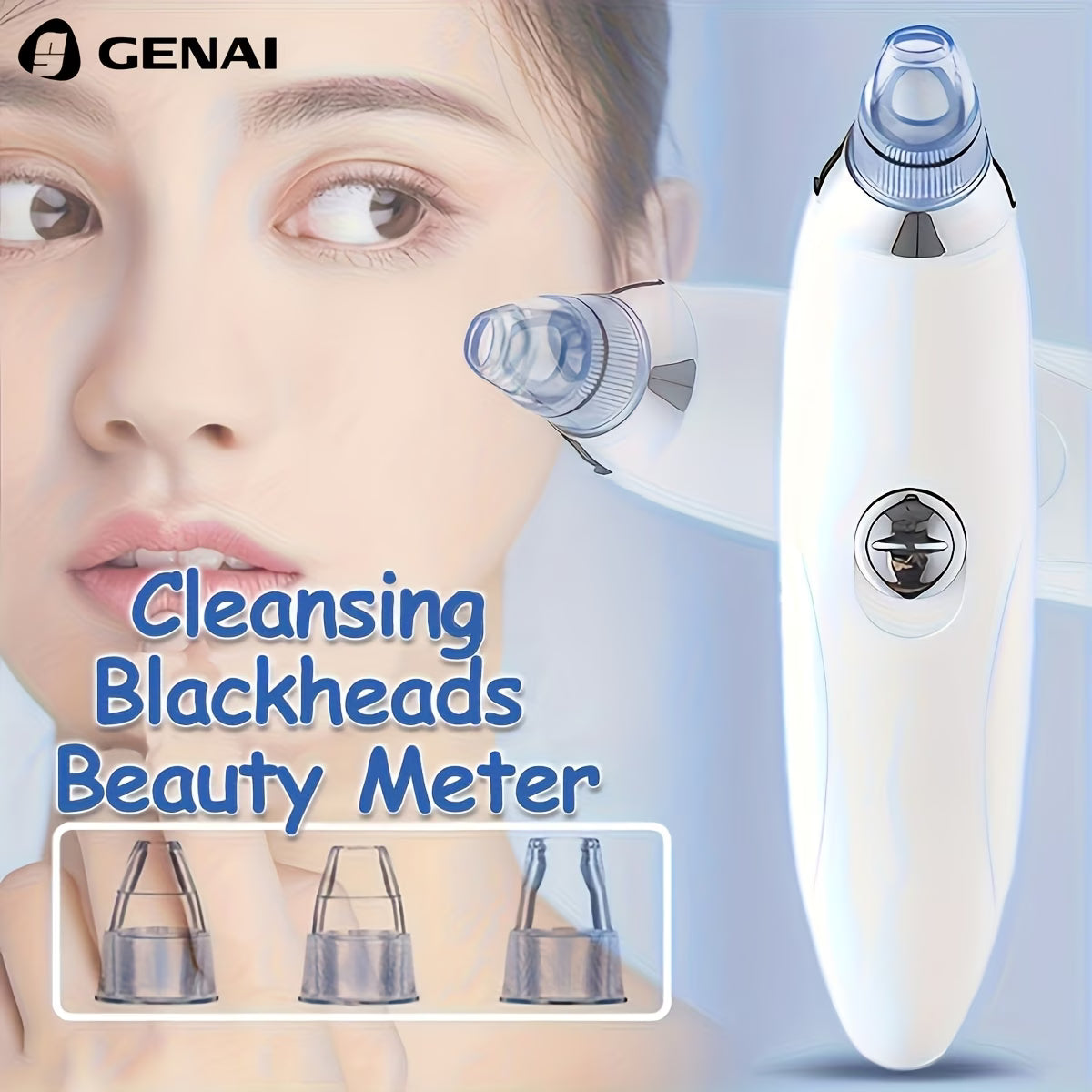 Blackheads Remover – Portable Pore Cleaner with 4 Probes for Facial Blackhead Removal