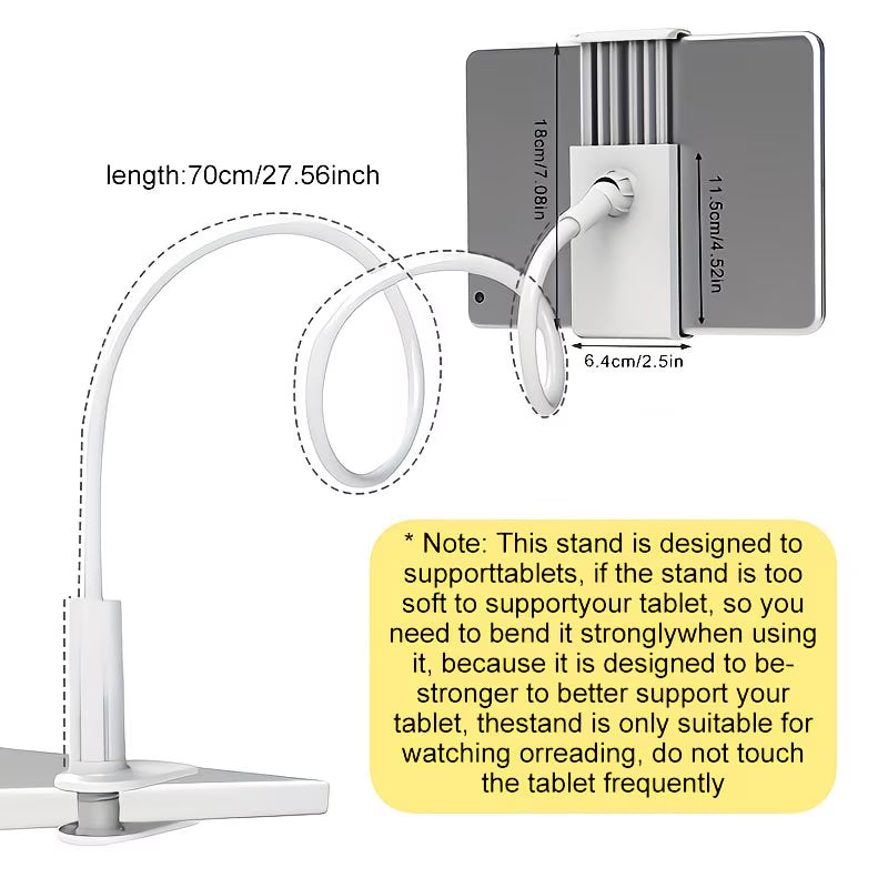 360° Rotating Phone Stand – Flexible Mobile & Tablet Holder for Bedside Use