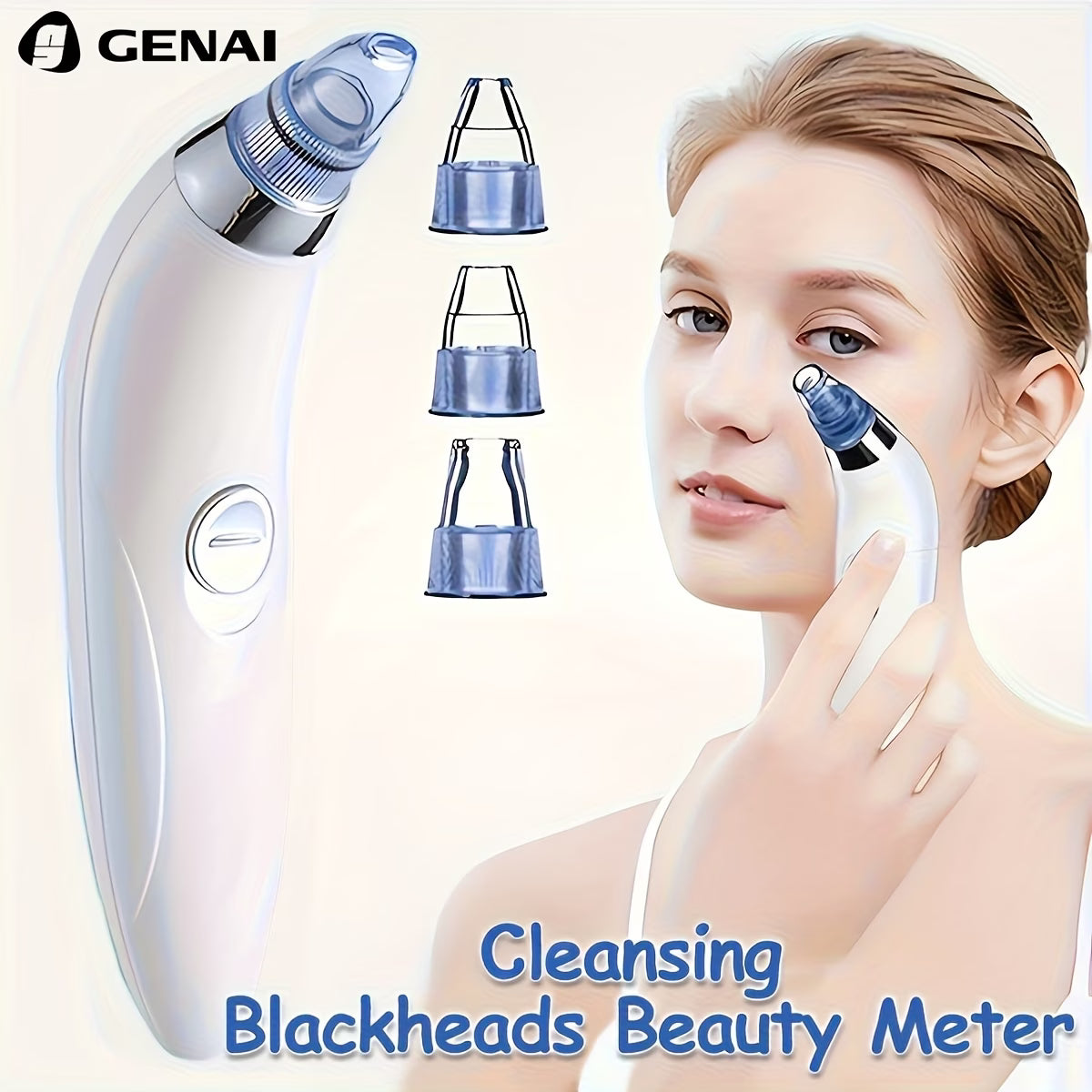 Blackheads Remover – Portable Pore Cleaner with 4 Probes for Facial Blackhead Removal